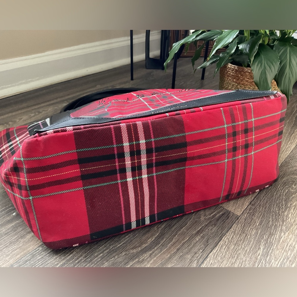 Victoria's Secret Red and Black Checkered Tote - Picture 3 of 10